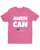 American USA Flag Funny Womens T-Shirt
