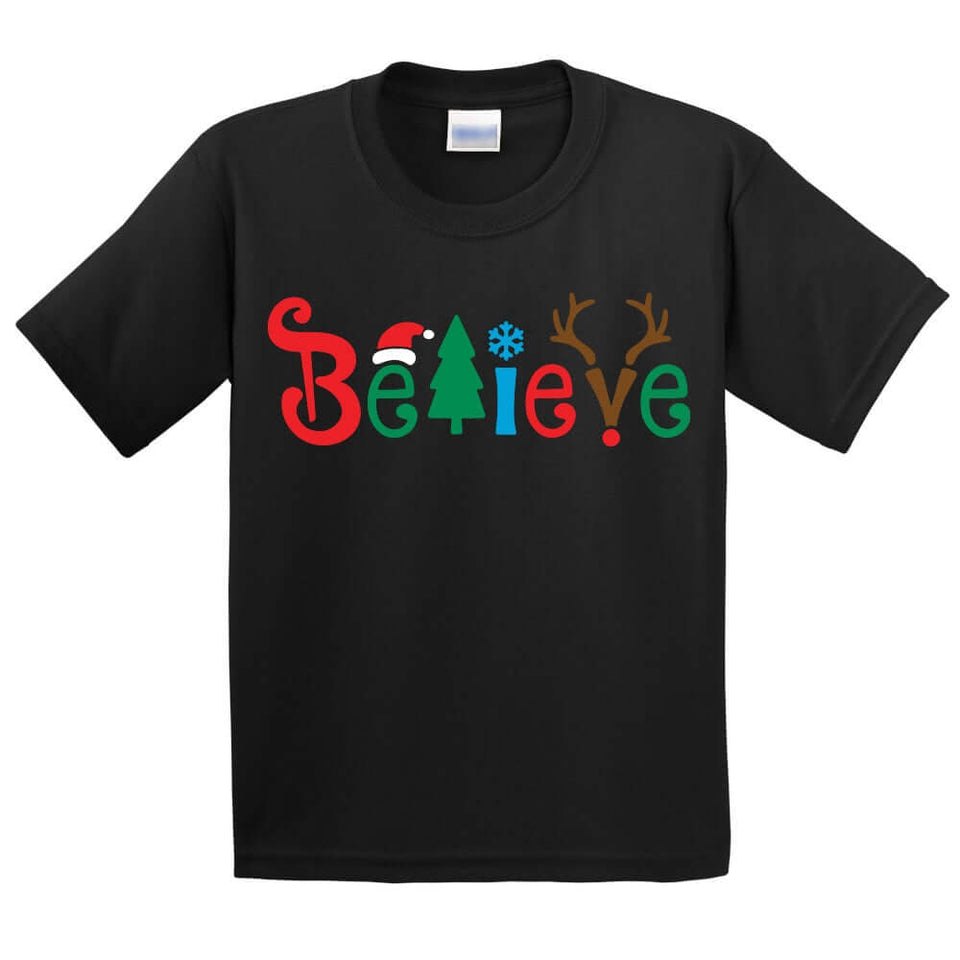 Believe Christmas Kids T-Shirt - ApparelinClick