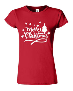 Merry Christmas Holly Womens T-Shirt