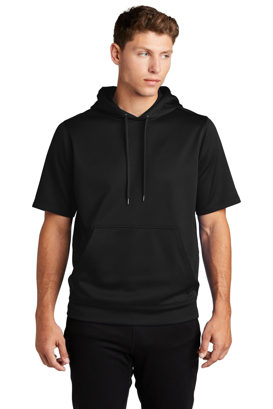 Sport-Tek Sport-Wick Fleece Short Sleeve Hooded Pullover ST251