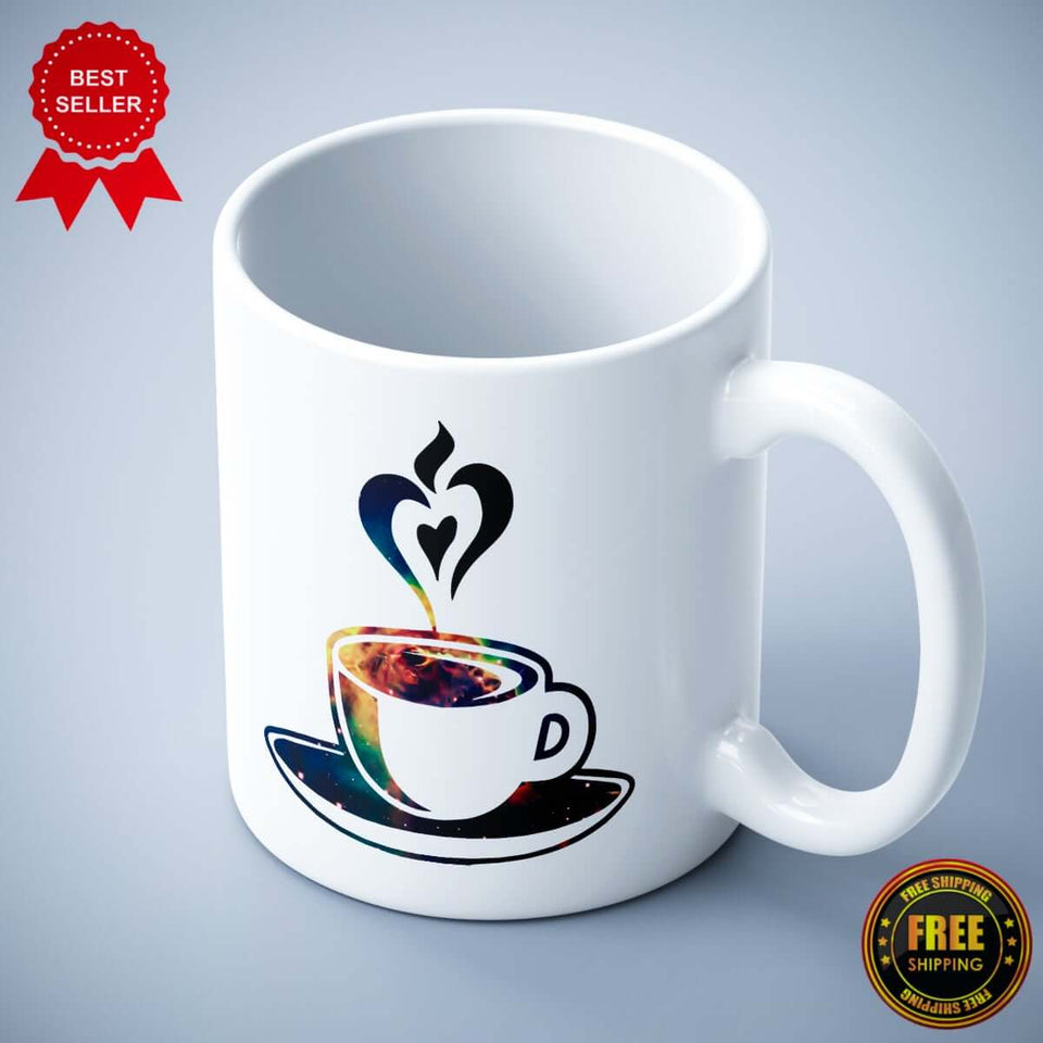Heart Logo Tea Printed Ceramic Mug - ApparelinClick