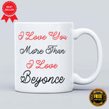 I Love You Printed Logo Ceramic Mug - ApparelinClick